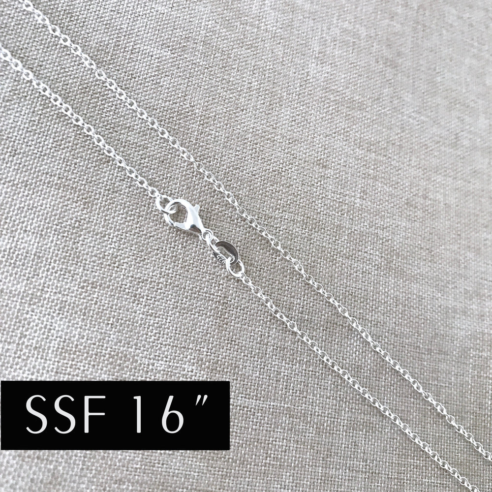 16" - 925 Sterling Silver Filled Necklace Chain - Dainty Fine - 16" - 16 Inch - Lobster Claw Clasp - .925 Stamped - Cable Chain (ONLINE ORDER ONLY)