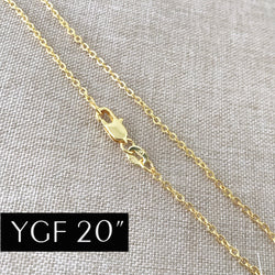 20" - 18KT Yellow Gold Filled Chain - Dainty Fine - 20" - 20 Inch Necklace - Lobster Claw Clasp - 18 Karat KT YGF - Cable Chain (ONLINE ORDER ONLY)