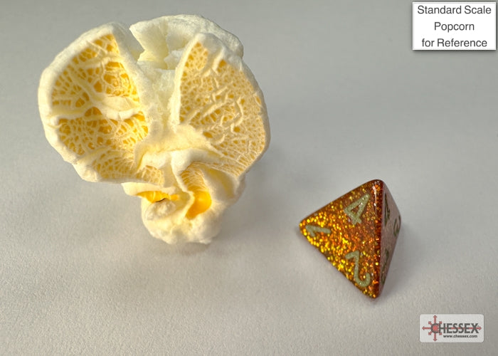 Glitter Gold/silver Mini-Polyhedral 7-Die Set (Mini Poly Release 3) (Online Only)