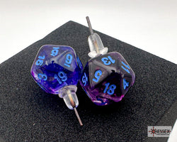 Stud Earrings Nebula® Nocturnal™ Mini-Poly d20 Pair (Online Only)