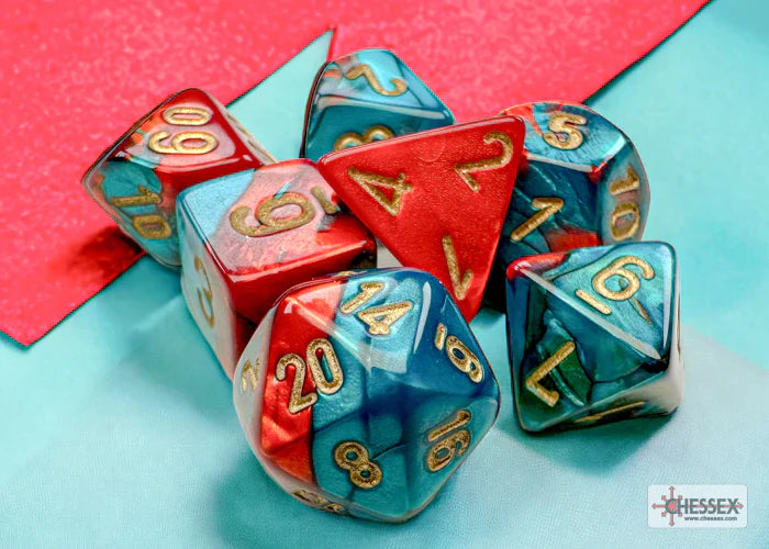 Chessex: Mini Polyhedral Dice set - Gemini (Online Order Only)