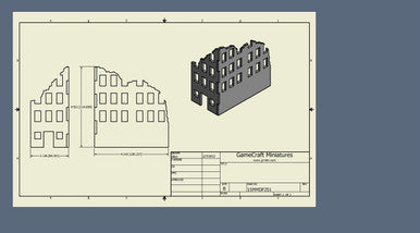 Ruined City Building (MDF) - 15MMDF251 (Online Order Only)