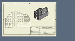 Ruined City Building (MDF) - 15MMDF251 (Online Order Only)