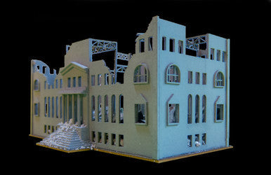 6mm WWII Government Building, Ruined (Matboard) - 285CSS034-1 (Online Order Only)