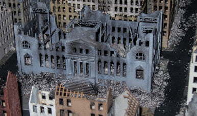 6mm WWII Government Building, Ruined (Matboard) - 285CSS034-1 (Online Order Only)