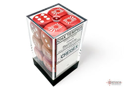 WW2 dice Japan Opaque Red/white 16mm d6 Dice Block (12 dice) (Online Only)