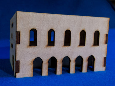 Middle East Two Story Building With Removable Roof (MDF) - 15MMDF032-R (Online Order Only)