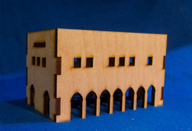 Middle East Two Story Building (MDF) - 15MMDF017 (Online Order Only)