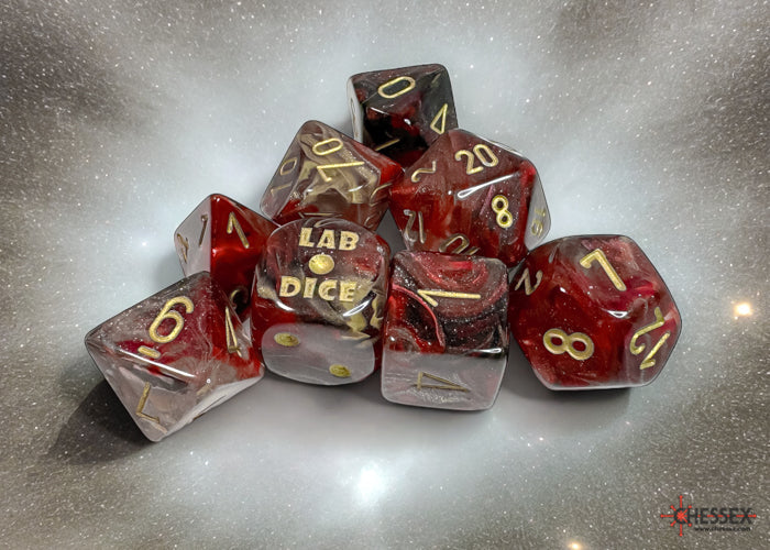 Borealis Cosmos/gold Polyhedral 7-Dice Set (with bonus die) (Online Only)