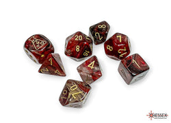Borealis Cosmos/gold Polyhedral 7-Dice Set (with bonus die) (Online Only)