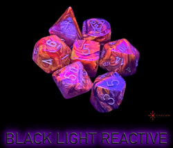 Borealis Cosmos/gold Polyhedral 7-Dice Set (with bonus die) (Online Only)