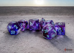 Nebula Mega-hedral Nocturnal/turquoise Luminary 7-Dice (Online Only)