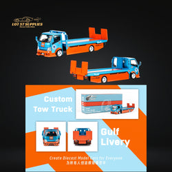 MicroTurbo HINO 300 Flat Bed Transport Truck in Gulf Livery 1:64 (ONLINE ORDER ONLY)