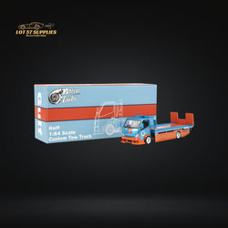 MicroTurbo HINO 300 Flat Bed Transport Truck in Gulf Livery 1:64 (ONLINE ORDER ONLY)
