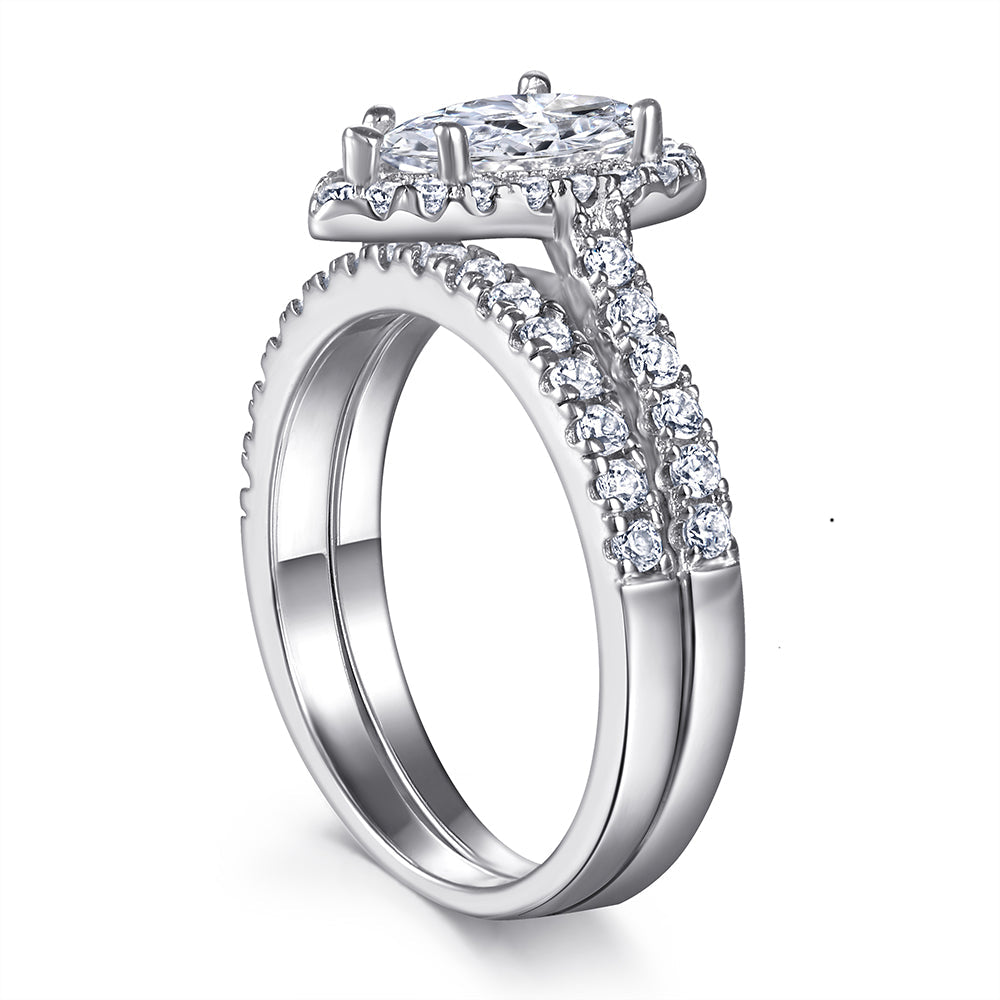 The Elizabeth - Silver Wedding Ring Set (ONLINE ORDER ONLY)
