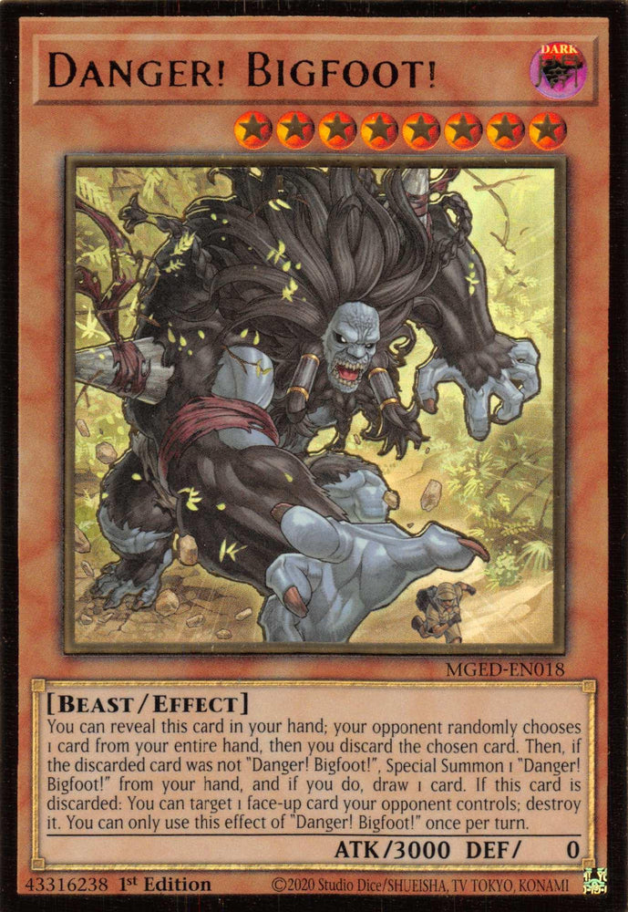 Danger! Bigfoot! [MGED-EN018] Gold Rare (ONLINE ORDER ONLY)