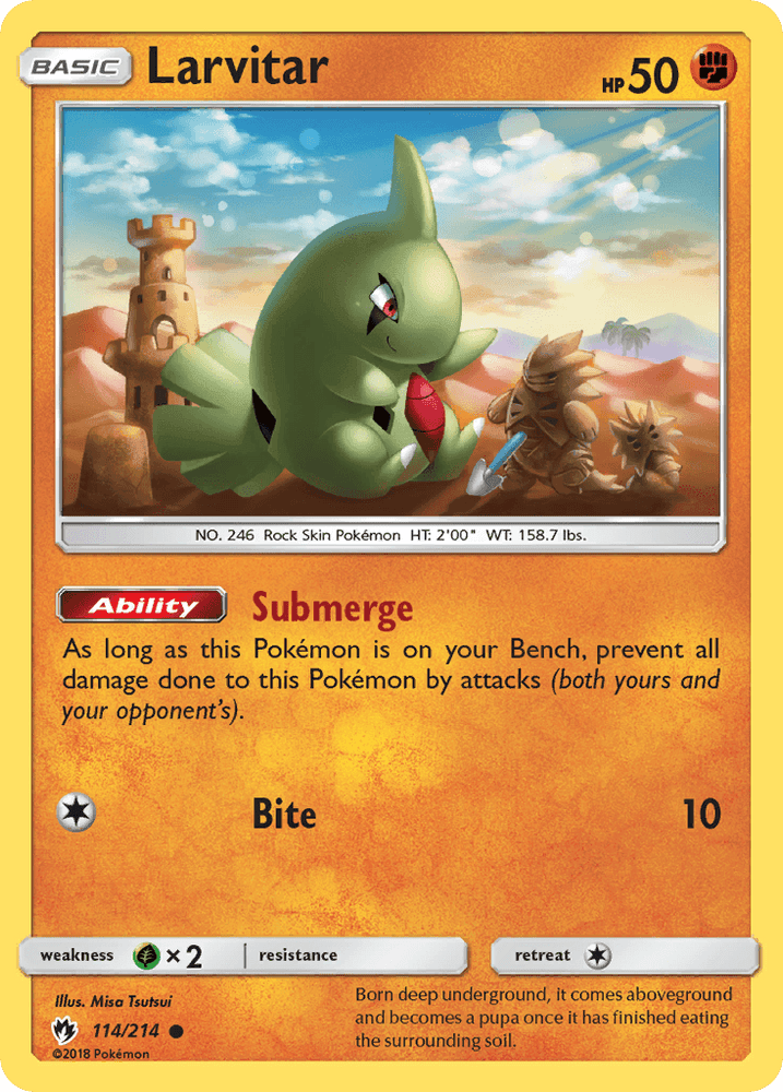Larvitar (114/214) [Sun & Moon: Lost Thunder] (Online Only)