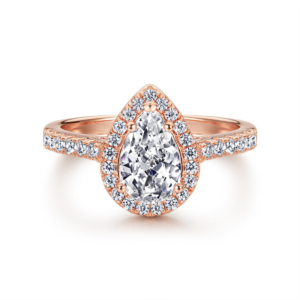 The Elizabeth - 18kt Rose Gold Wedding Ring Set (ONLINE ORDER ONLY)