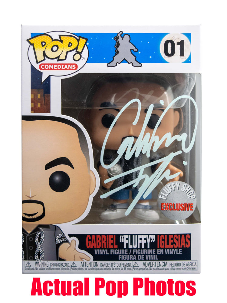Gabriel Fluffy Iglesias (White Ink, Comedians) 01 - Fluffy Shop Exclusive  [light damage]   **Signed by Gabriel Iglesias** (Online Order Only)