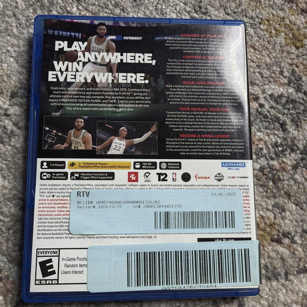 NBA2K 25 For PS5🔥🔥🔥 (ONLINE ORDER ONLY)