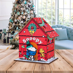 Diamond Art Club – Gem House: The Peanuts Holiday 3D Snoopy Diamond Painting Model (Round Drill, 5.4" x 4.9" x 3") (ONLINE ORDER ONLY)
