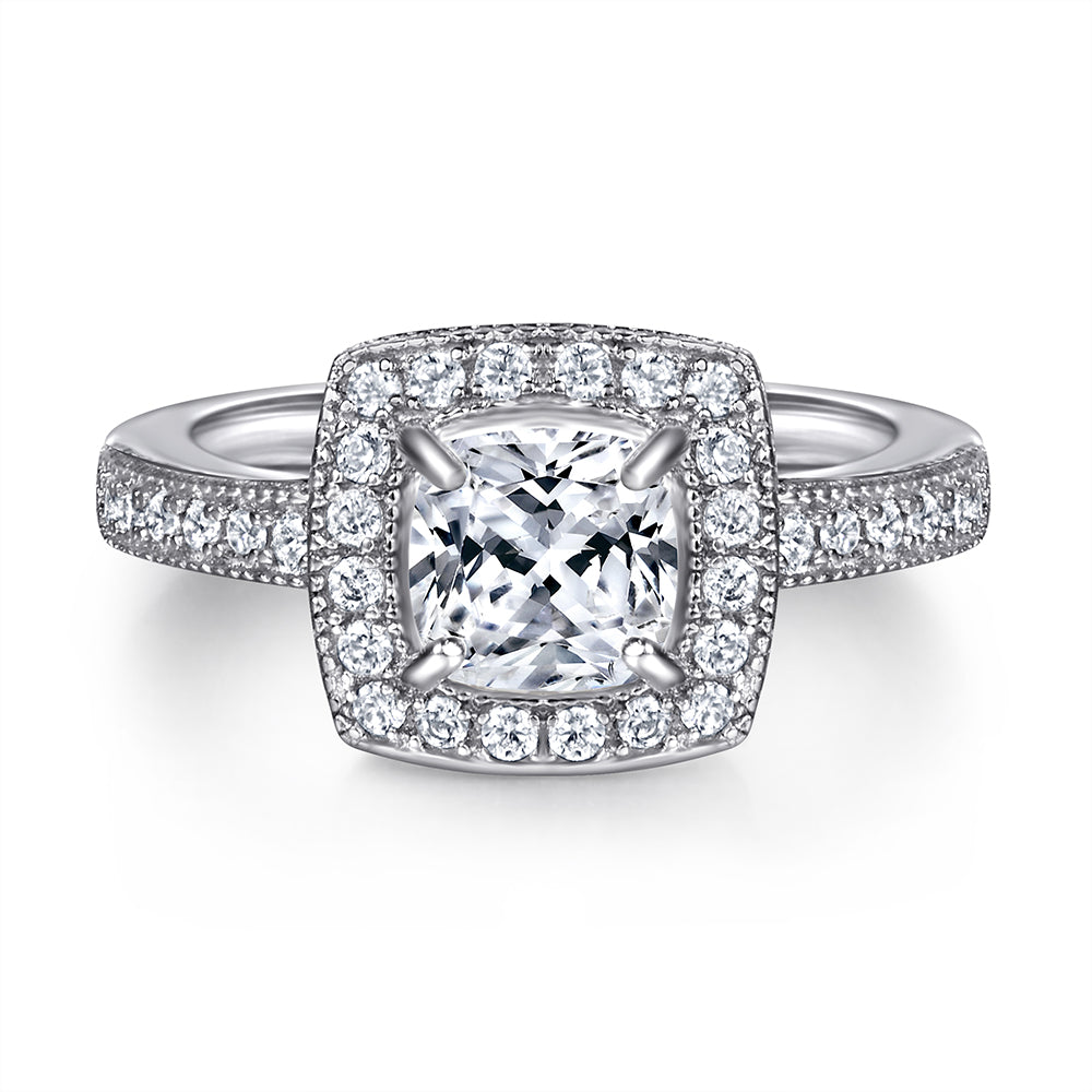 The Violet - Silver Wedding Ring Set (ONLINE ORDER ONLY)