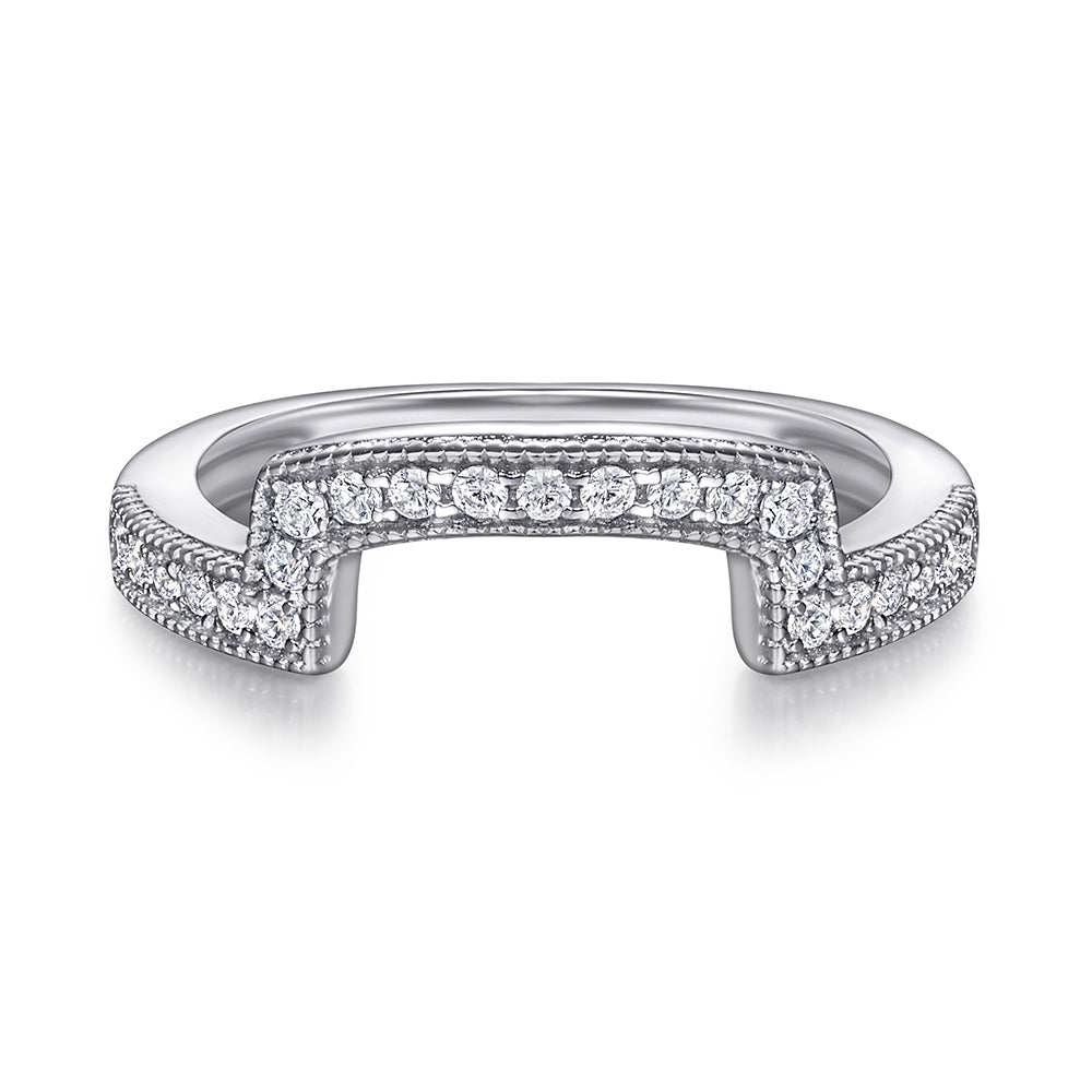 The Violet - Silver Wedding Ring Set (ONLINE ORDER ONLY)