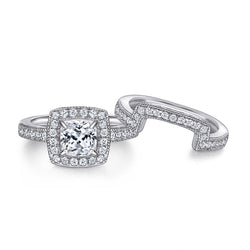 The Violet - Silver Wedding Ring Set (ONLINE ORDER ONLY)