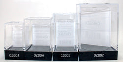 Empty Crystal Display Box (M) Clear w/Black Lid {2.25"x 1.75"x 1.75"} (57.2 mm x 44.5 mm x 44.5 mm) Used for 12mm d6 Dice Block™ (Online Only)