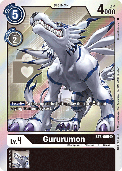 Gururumon [BT3-065] (Buy-A-Box Promo) [Release Special Booster Ver.1.5 Promos] (ONLINE ORDER ONLY)