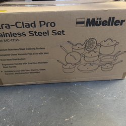 Mueller Pots and Pans Set 17-Piece, Ultra-Clad Pro Stainless Steel Cookware Set (ONLINE ORDER ONLY)