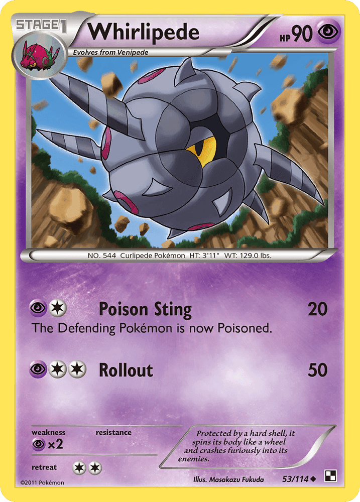 Whirlipede (53/114) [Black & White: Base Set] (Online Only)