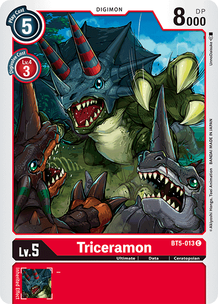 Triceramon [BT5-013] [Battle of Omni] (ONLINE ORDER ONLY)