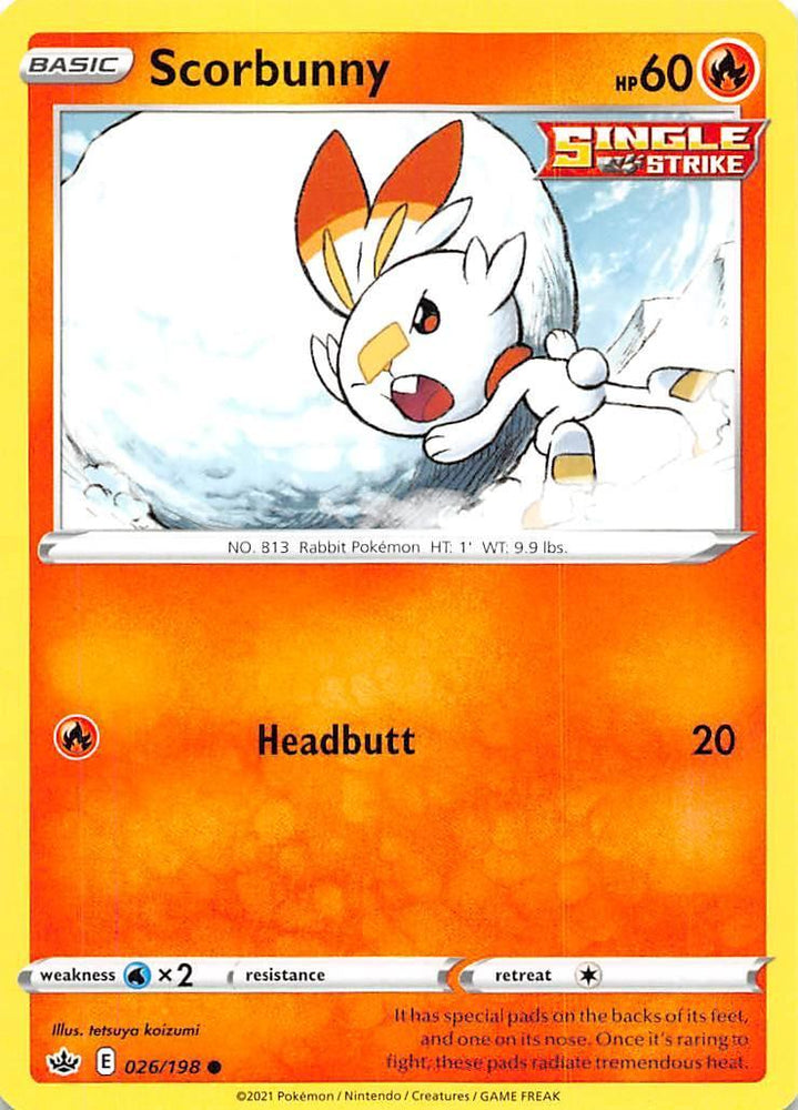 Scorbunny (026/198) [Sword & Shield: Chilling Reign] (Online Only)