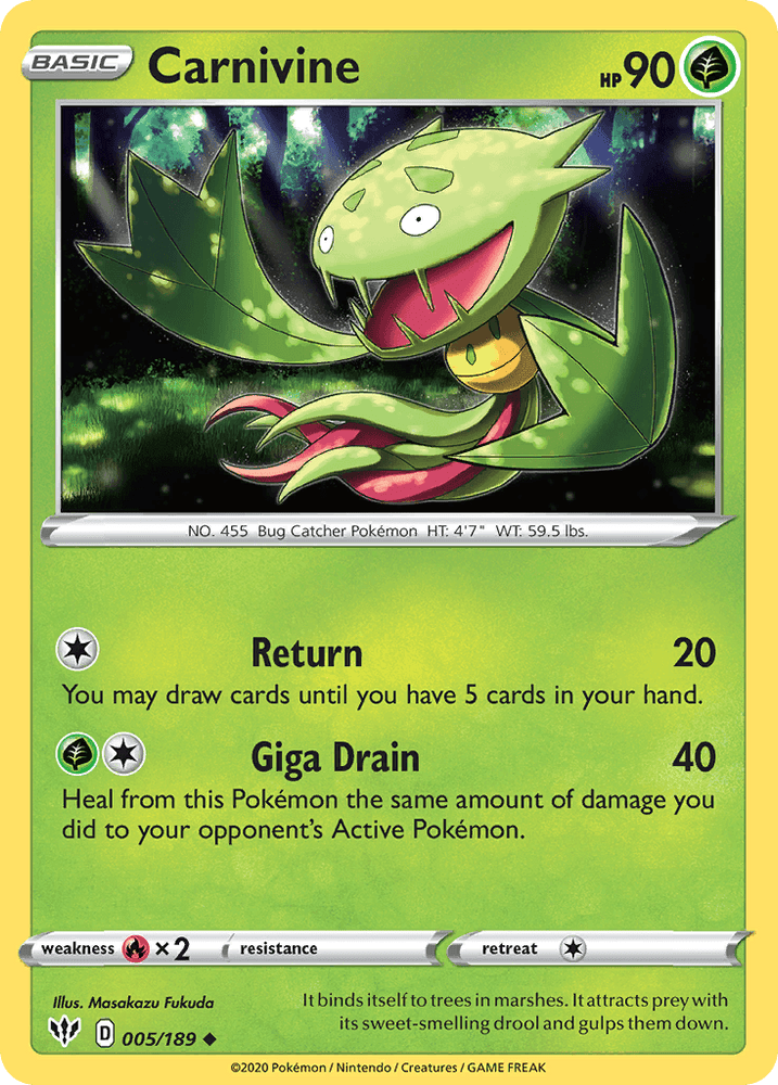 Carnivine (005/189) [Sword & Shield: Darkness Ablaze] (Online Only)
