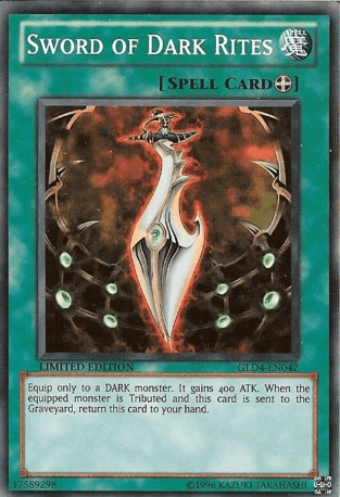 Sword of Dark Rites [GLD4-EN042] Common (ONLINE ORDER ONLY)