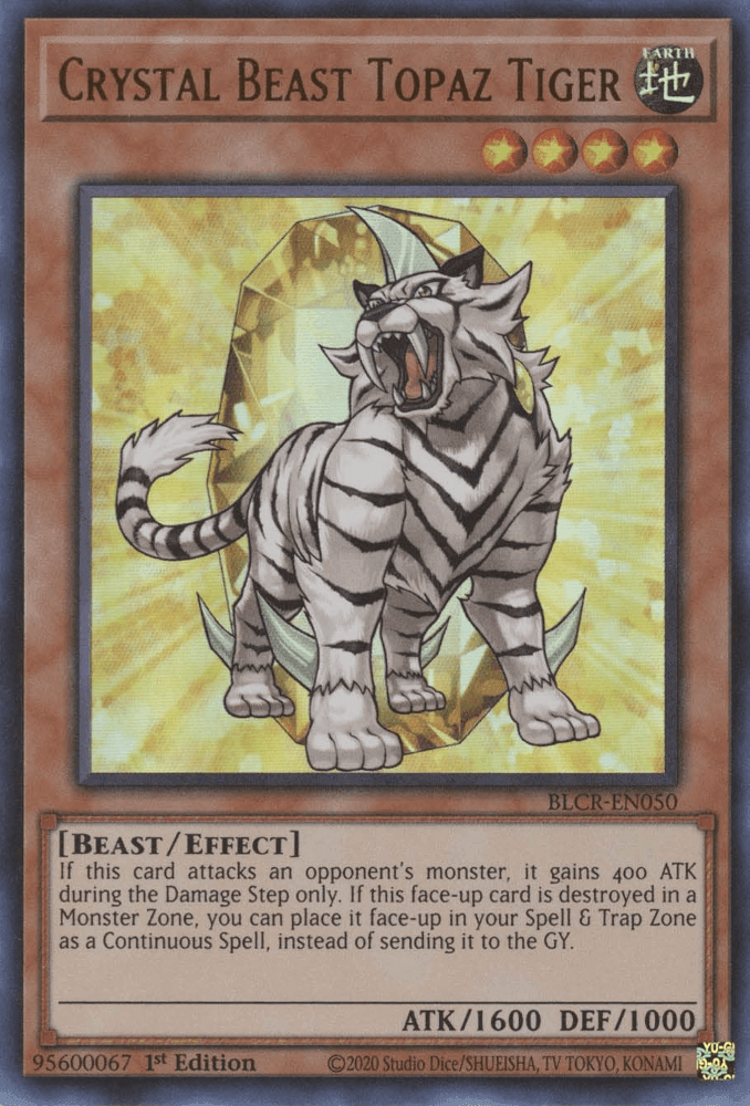 Crystal Beast Topaz Tiger [BLCR-EN050] Ultra Rare (ONLINE ORDER ONLY)