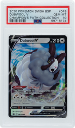 2020 POKEMON SWSH BLACK STAR PROMO DUBWOOL V #49 PSA 10 (Online Order Only)