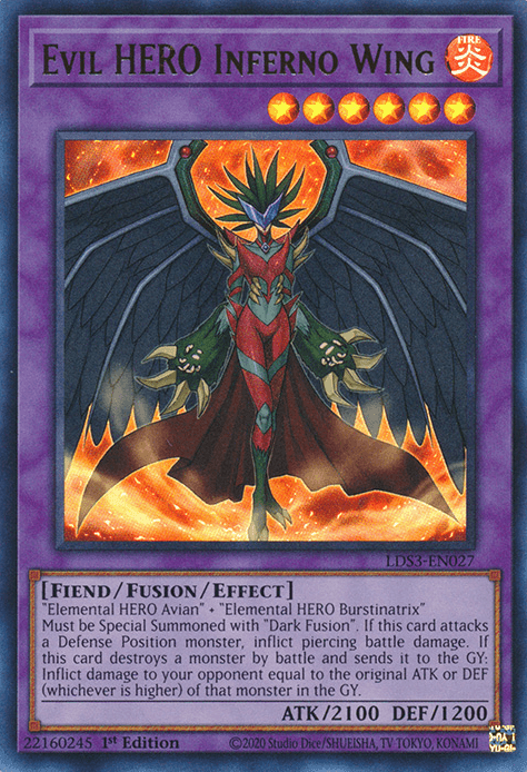 Evil HERO Inferno Wing [LDS3-EN027] Ultra Rare (ONLINE ORDER ONLY)