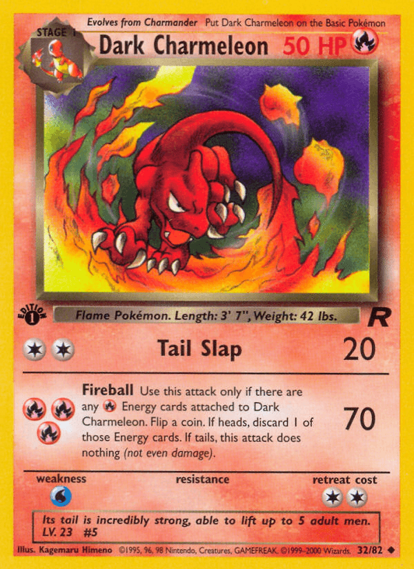 Dark Charmeleon (32/82) [Team Rocket 1st Edition] (Online Only)