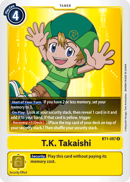 T.K. Takaishi [BT1-087] [Release Special Booster Ver.1.0] (ONLINE ORDER ONLY)