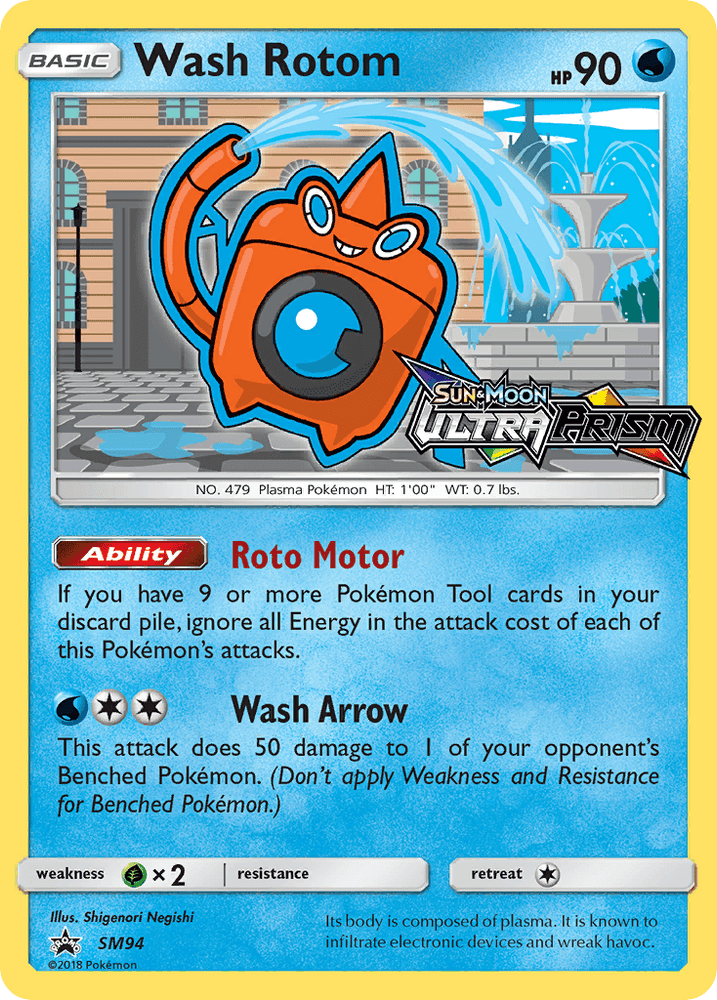Wash Rotom (SM94) [Sun & Moon: Black Star Promos] (Online Only)