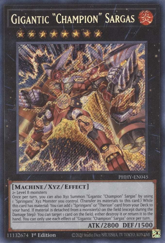 Gigantic "Champion" Sargas [PHHY-EN045] Secret Rare (ONLINE ORDER ONLY)