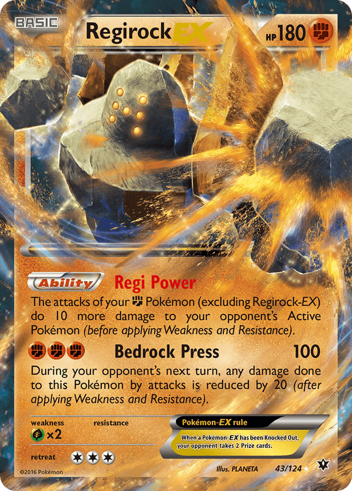 Regirock EX (43/124) [XY: Fates Collide] (Online Only)