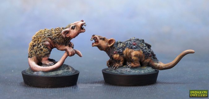 Bones Dungeon Dwellers: Giant Tomb Rats (6)