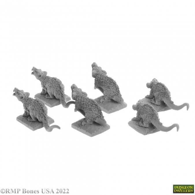 Bones Dungeon Dwellers: Giant Tomb Rats (6)