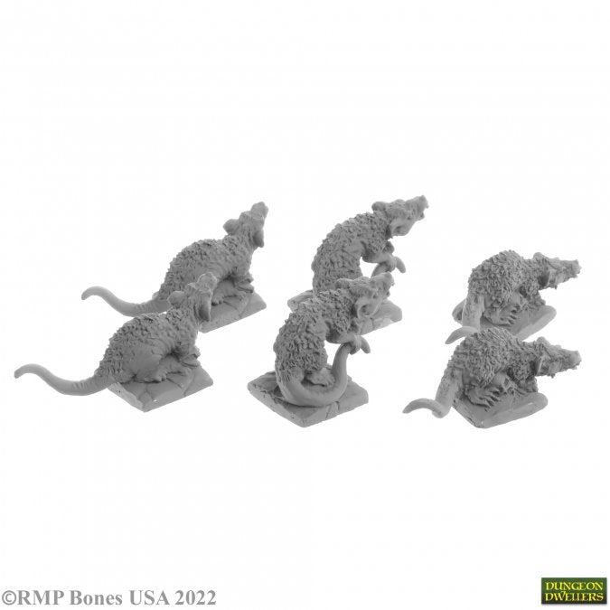 Bones Dungeon Dwellers: Giant Tomb Rats (6)