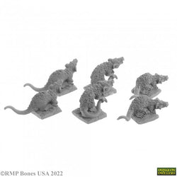 Bones Dungeon Dwellers: Giant Tomb Rats (6)