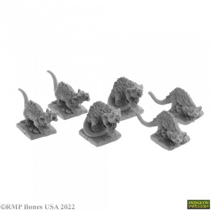 Bones Dungeon Dwellers: Giant Tomb Rats (6)
