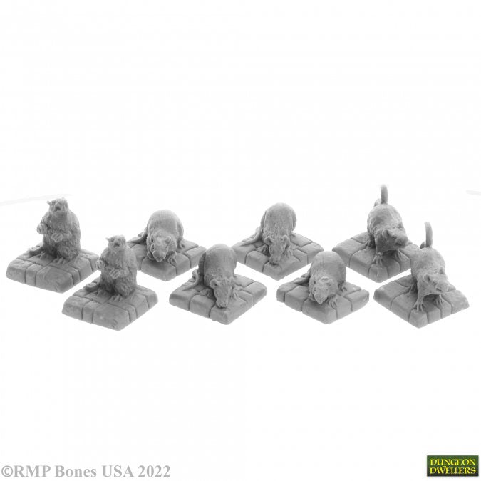 Bones Dungeon Dwellers: Dire Rats (8)